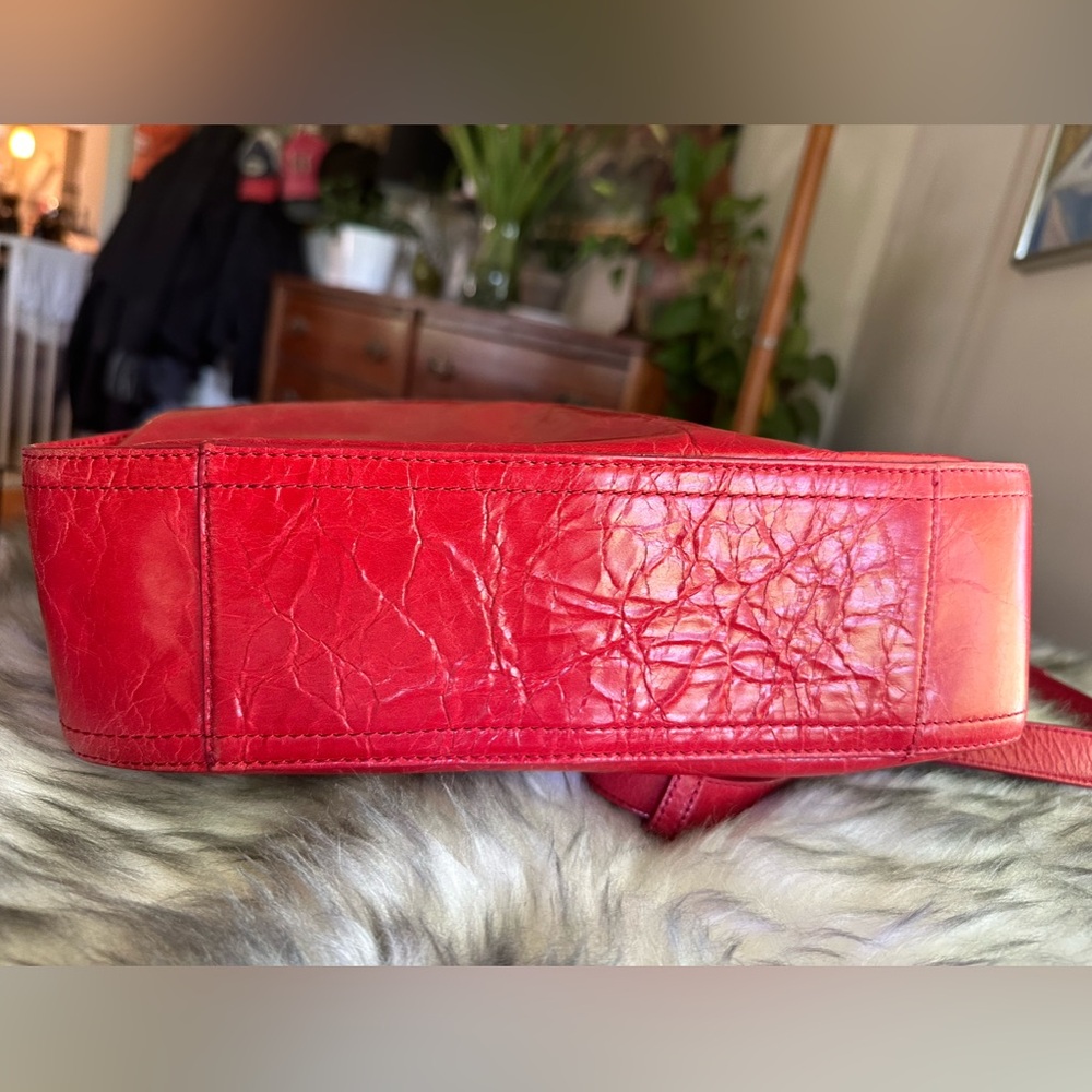 Brahmin Red Bucket Shoulder Bag - Picture 2 of 4